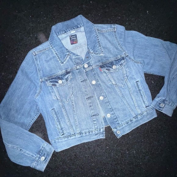 UEC VINTAGE Levi's Blue Jean Denim Jacket Sz L 100% COTTON - Picture 5 of 12